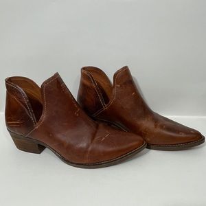 Steve Madden Distressed Western Leather Booties